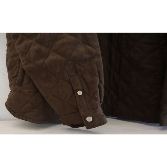 BDG Urban Outfitters OB1340933 Men's Sz XL Brown Quilted Lined Shirt Jacket - Picture 6 of 16